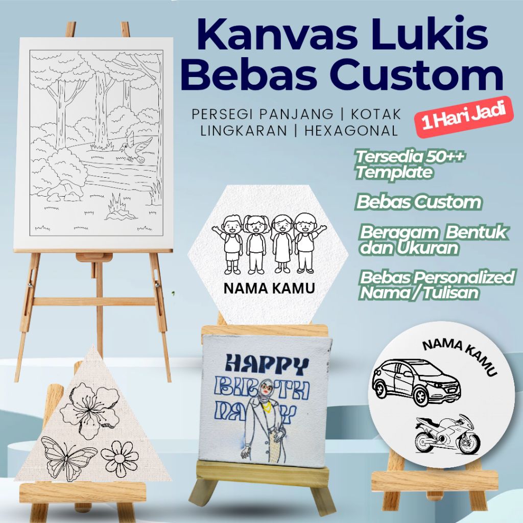 

Kanvas Lukis Custom | Kanvas sketsa custom