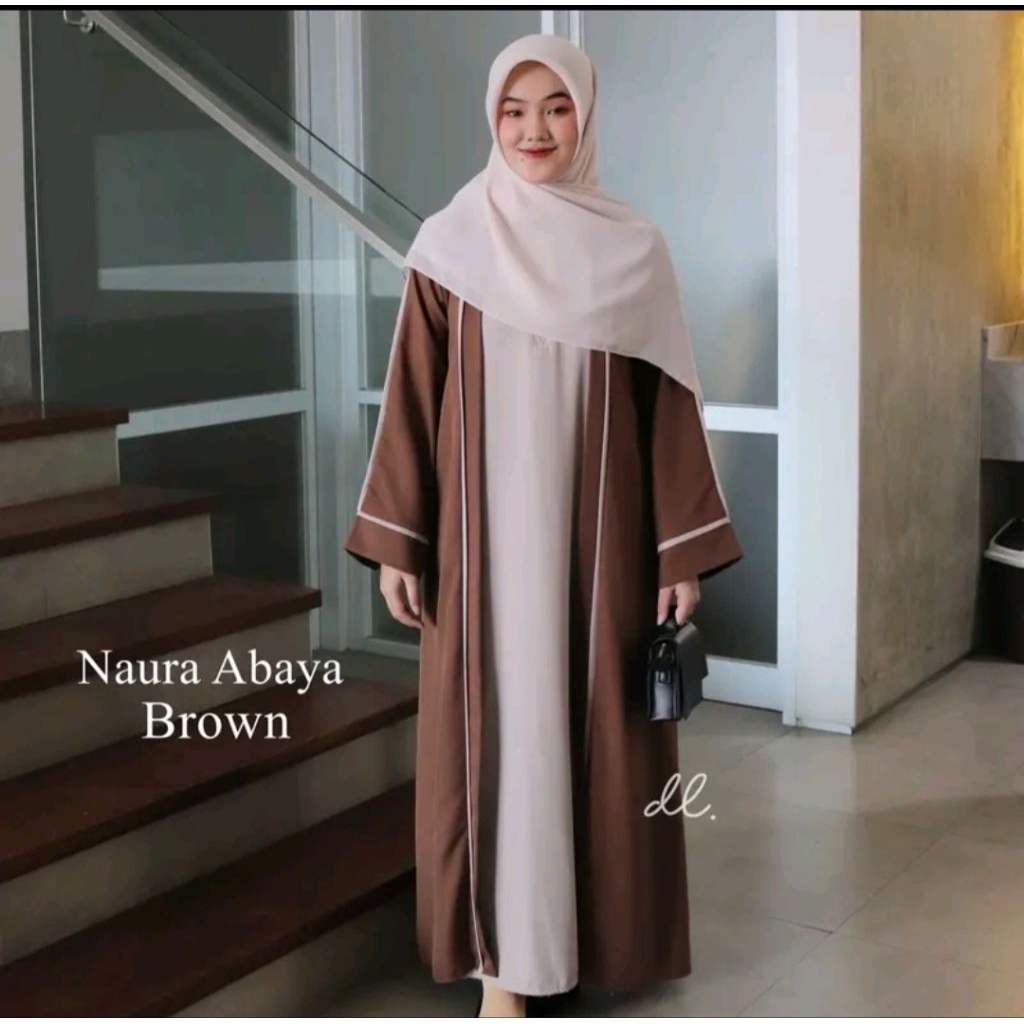 [Ready] NAURA ABAYA ( Size : S, M, L, XL, XXL,XXXL ) By Dailyal official  l Abaya Turkie l Pakaian W
