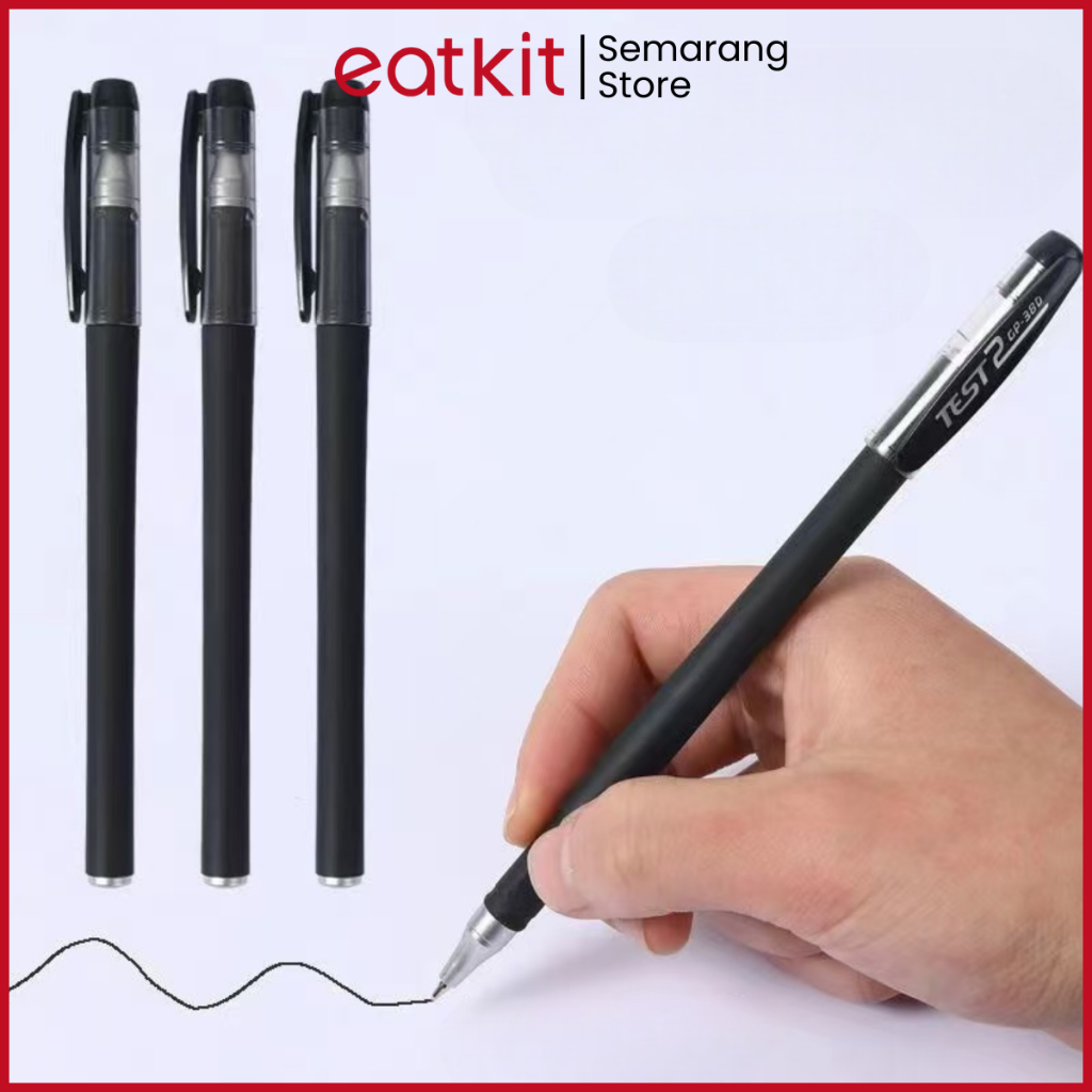 

Eatkit Pulpen Gel Pen Gel Tabung Jarum Penuh 3 Warna 0.5mm Satuan Bolpoin Gel Ballpoint Dengan Tutup