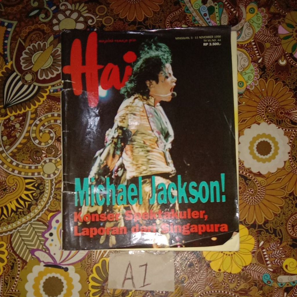 BUKU MAJALAH HAI, JUDUL: MICHAEL JACKSON. CLOSEST SPECTACULAR, LA PURANDA IN SINGAPURA
