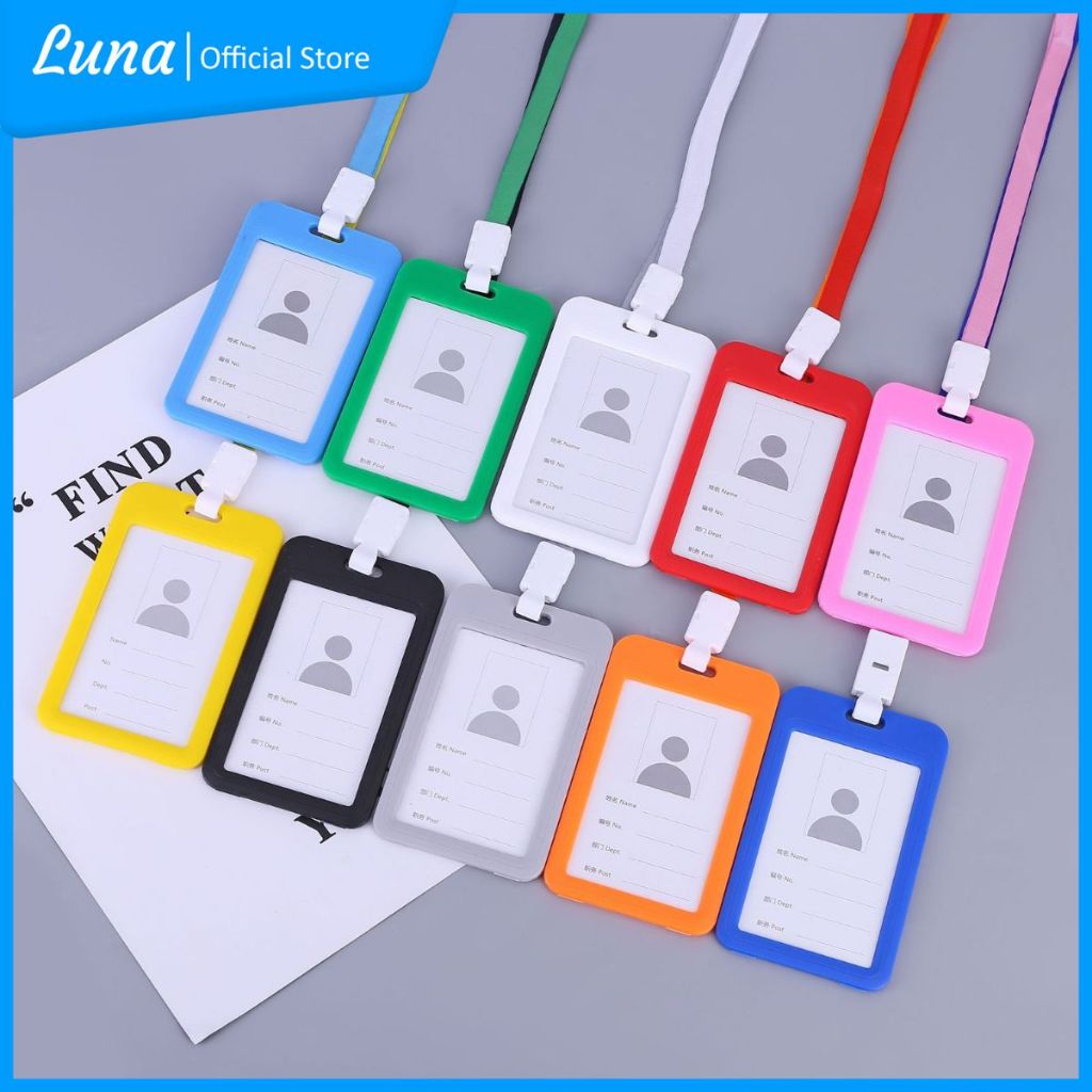 

Name Tag ID Card Holder Panitia 2 Sisi Gantungan Kartu dengan Tali ID Card Nilon Nametag Lanyard
