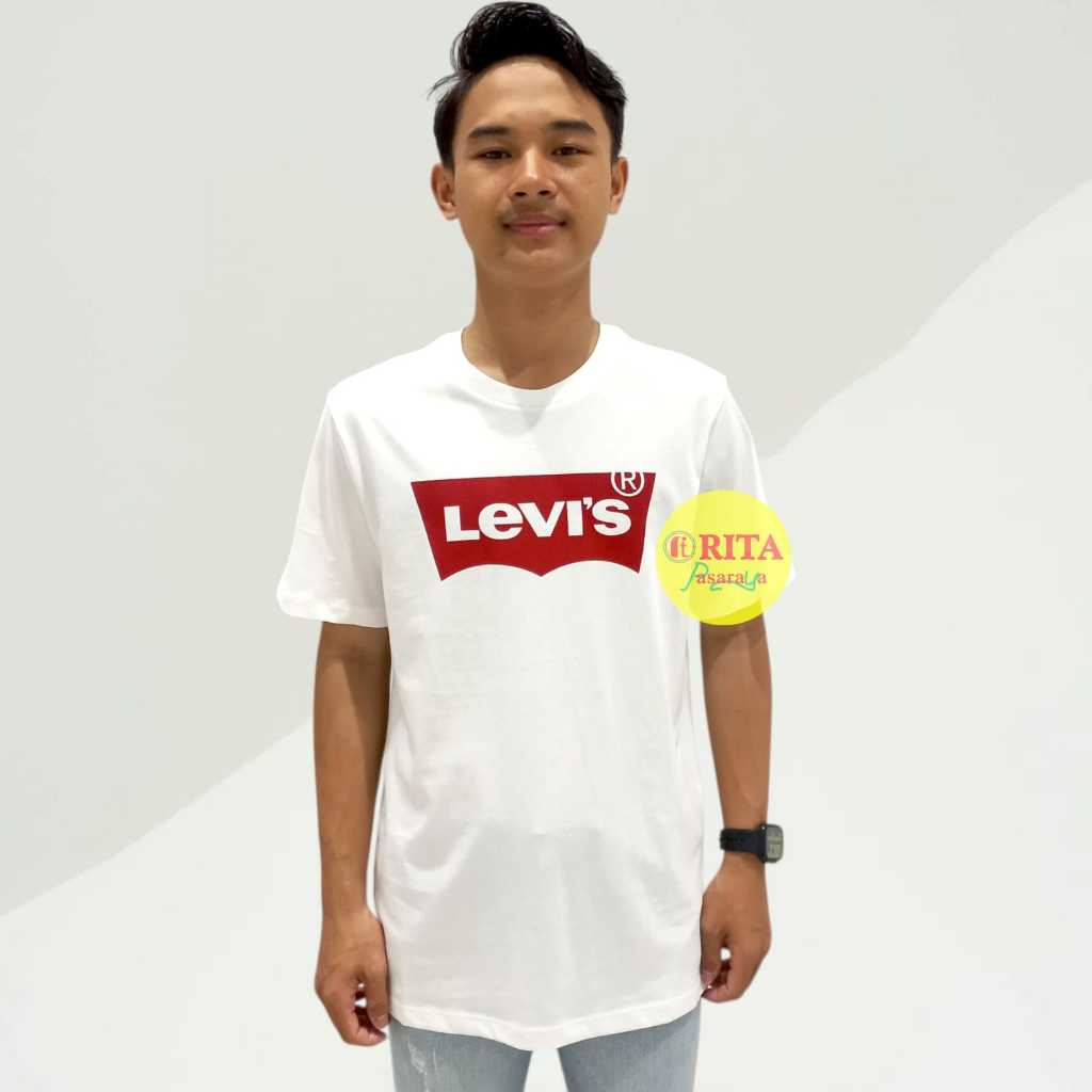 Levis Kaos Putih Pria / Kaos Putih Pria