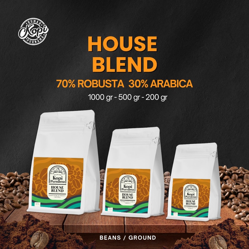 

Kopi House Blend ( 70% Robusta, 30% Arabika)