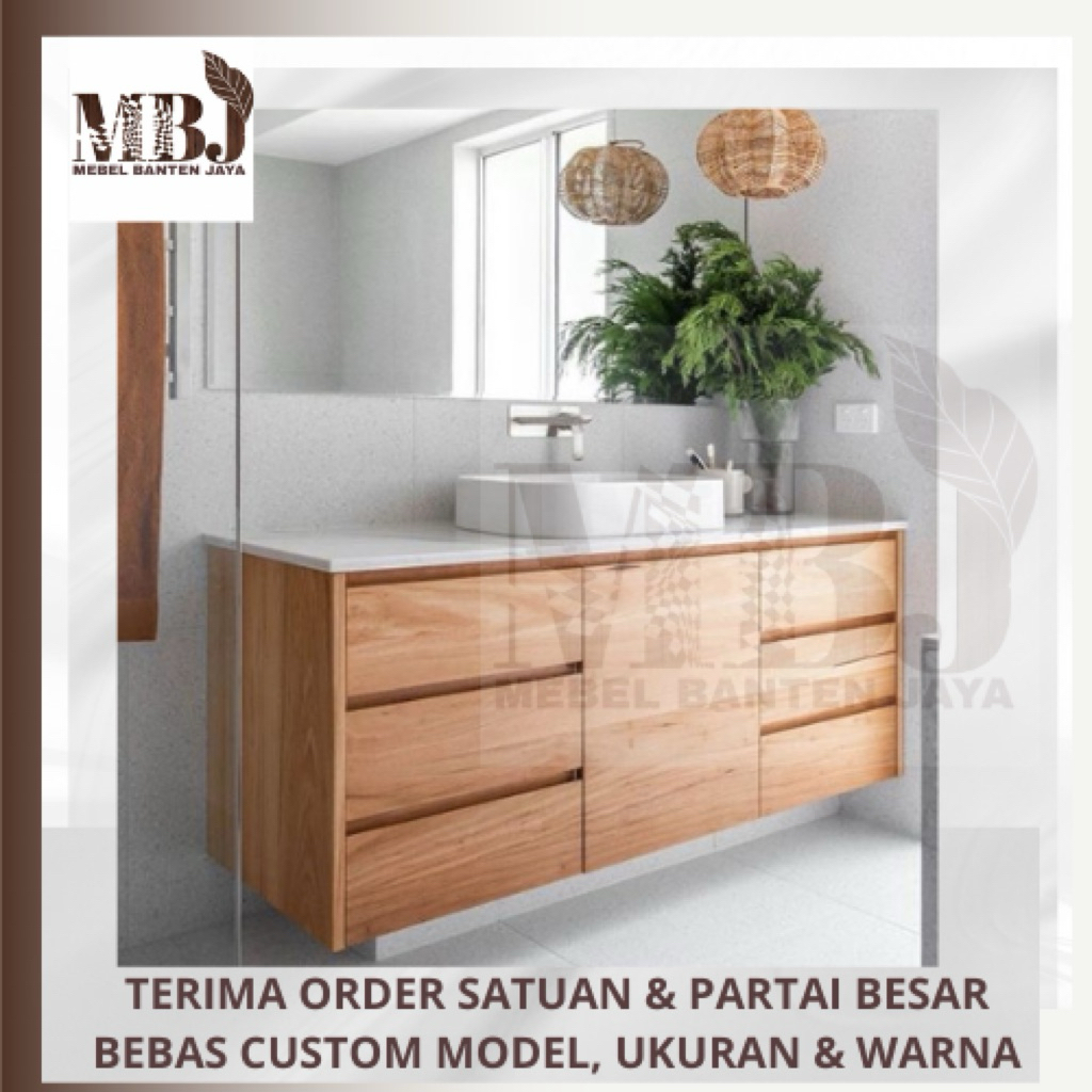 meja wastafel gantung drawer wastafel rak kabinet wastafel gantung