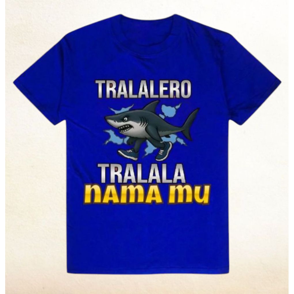 Kaos Anak Laki Laki dan Perempuan Pendek Gambar Anomali Tralalero Tralala Baju Pendek Anomali Tralal