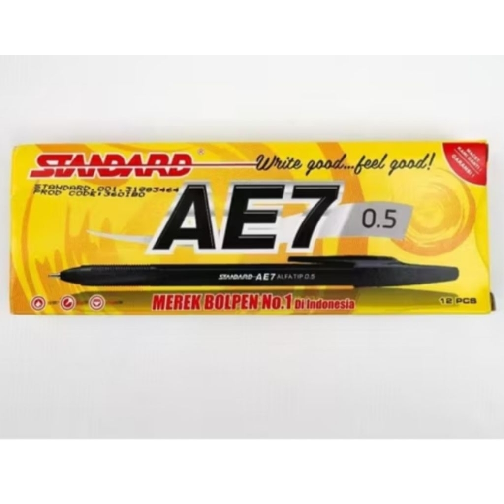

PULPEN STANDAR AE7 HITAM (12pcs)