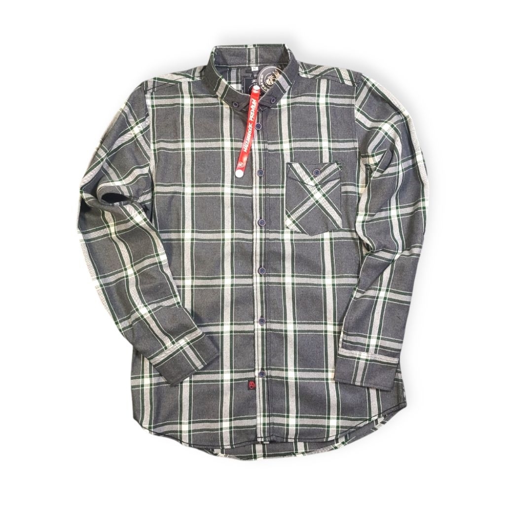 Baju Kemeja Flanel Pria Branded MalebeRock Lengan Panjang Slimfit Cutingan Rapih Bahan wool Flanel P