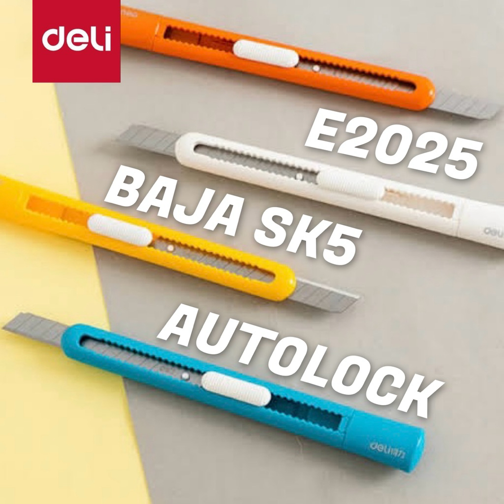 

CUTTER KECIL DELI E2025 | PISAU BAJA SK5 | AUTO LOCK