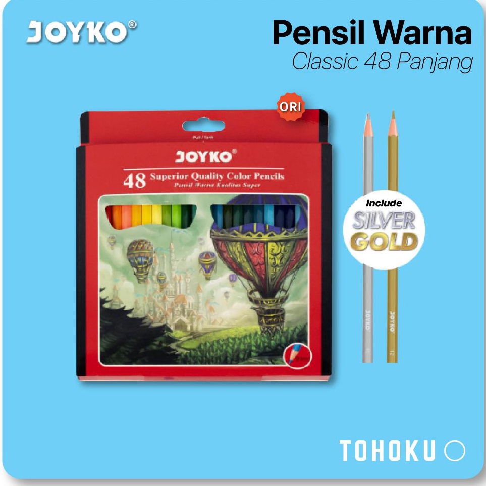 

KODE W14I Joyko Pensil Warna 48 Panjang