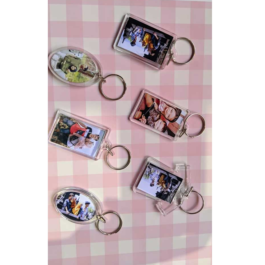 GANTUNGAN KUNCI AKRILIK CUSTOM FOTO, Gantungan kunci akrilik custom foto bolak balik