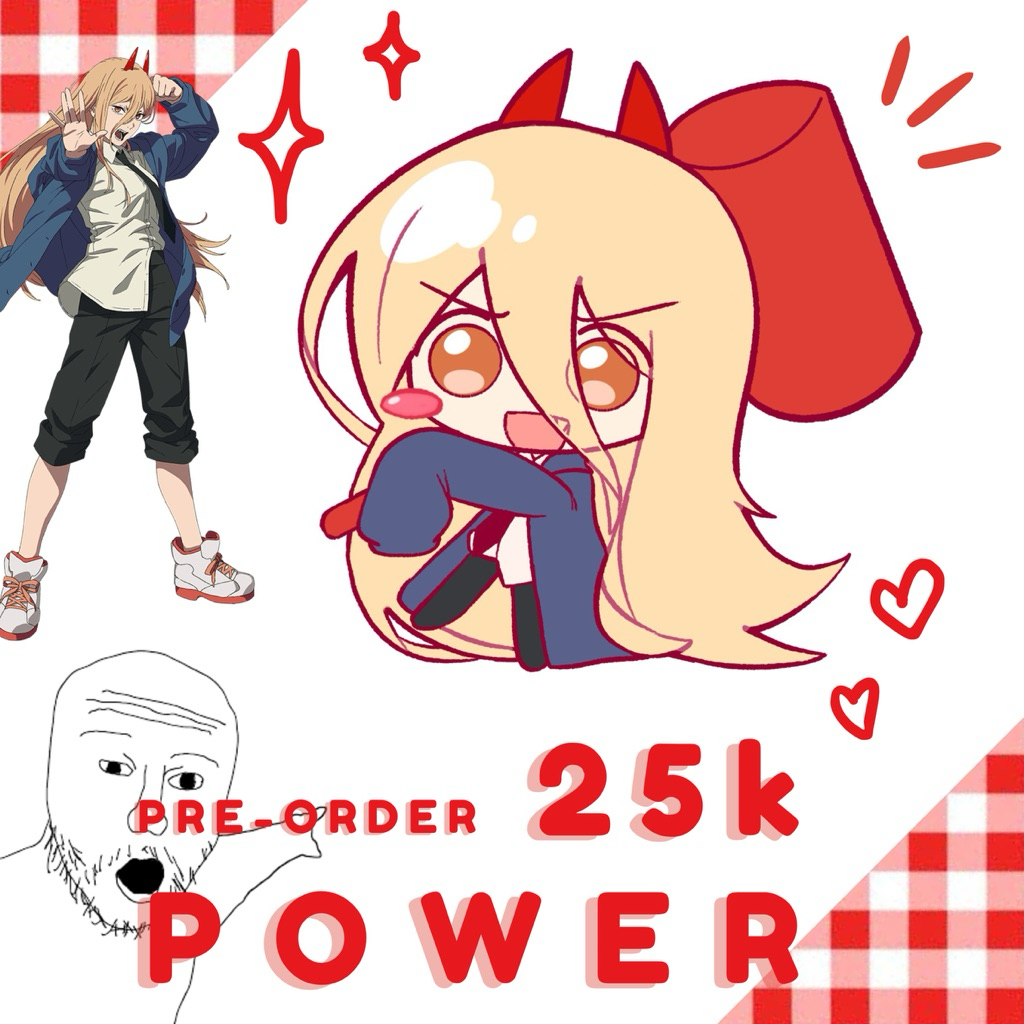 Power acrylic keychain chainsaw man[ready stock]