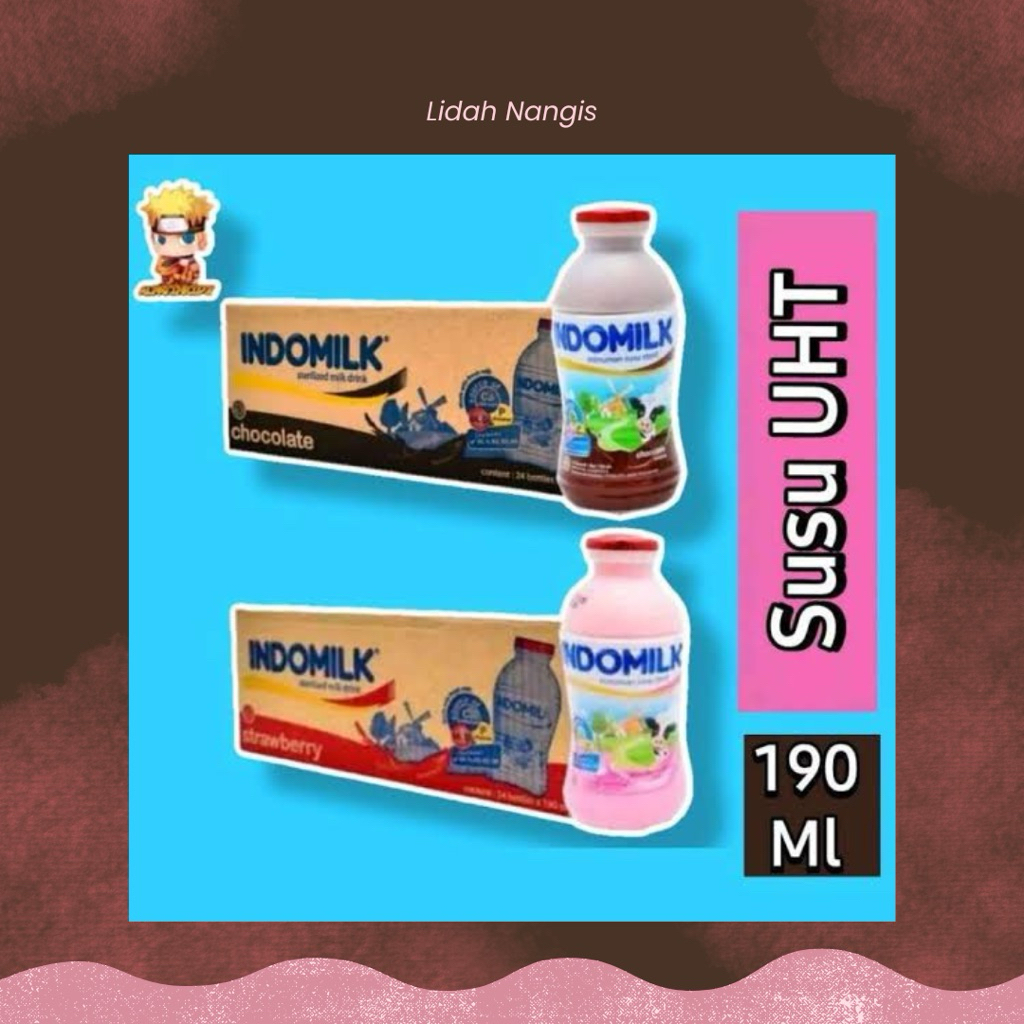 

Indomilk Susu UHT Botol 190ml (1 Dus isi 24 Botol) – Coklat & Stroberi