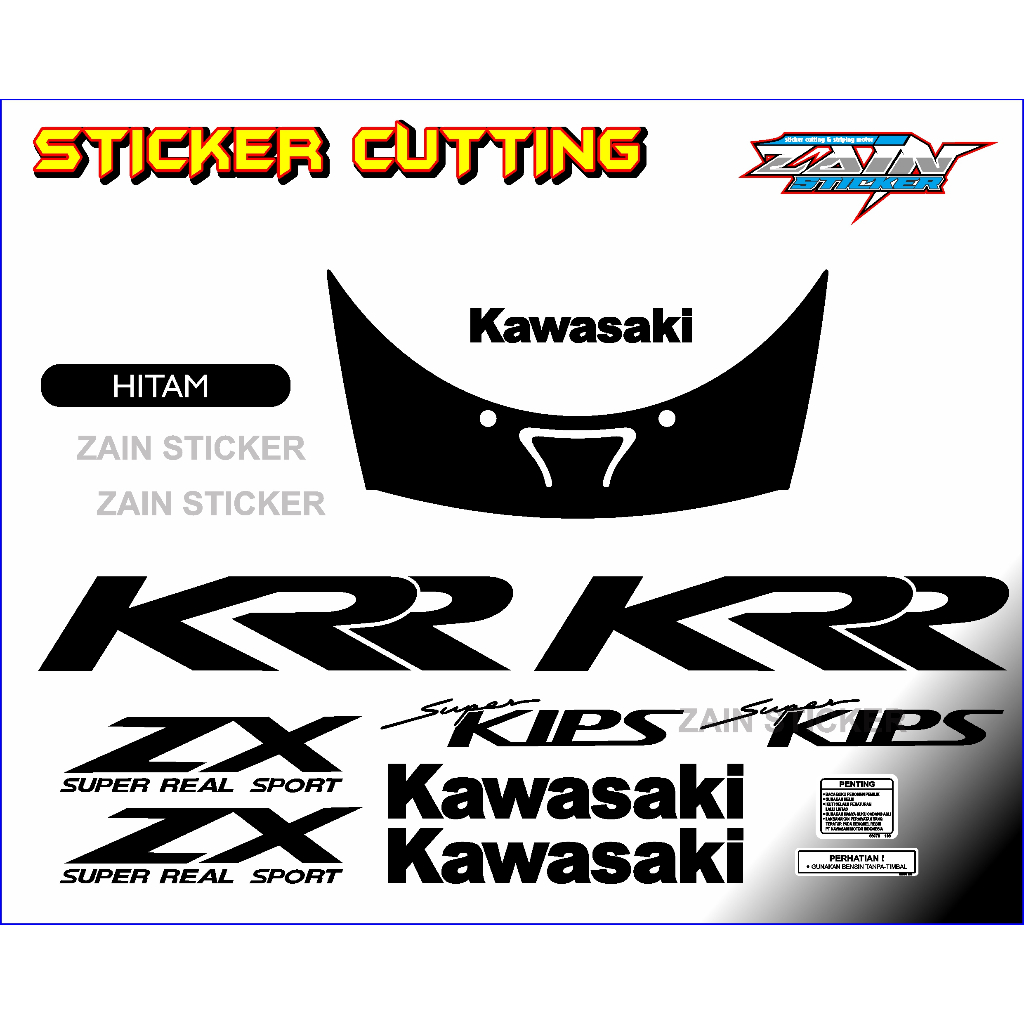 Striping KRR ZX Cutting Oracal Glossy Hitam glosy