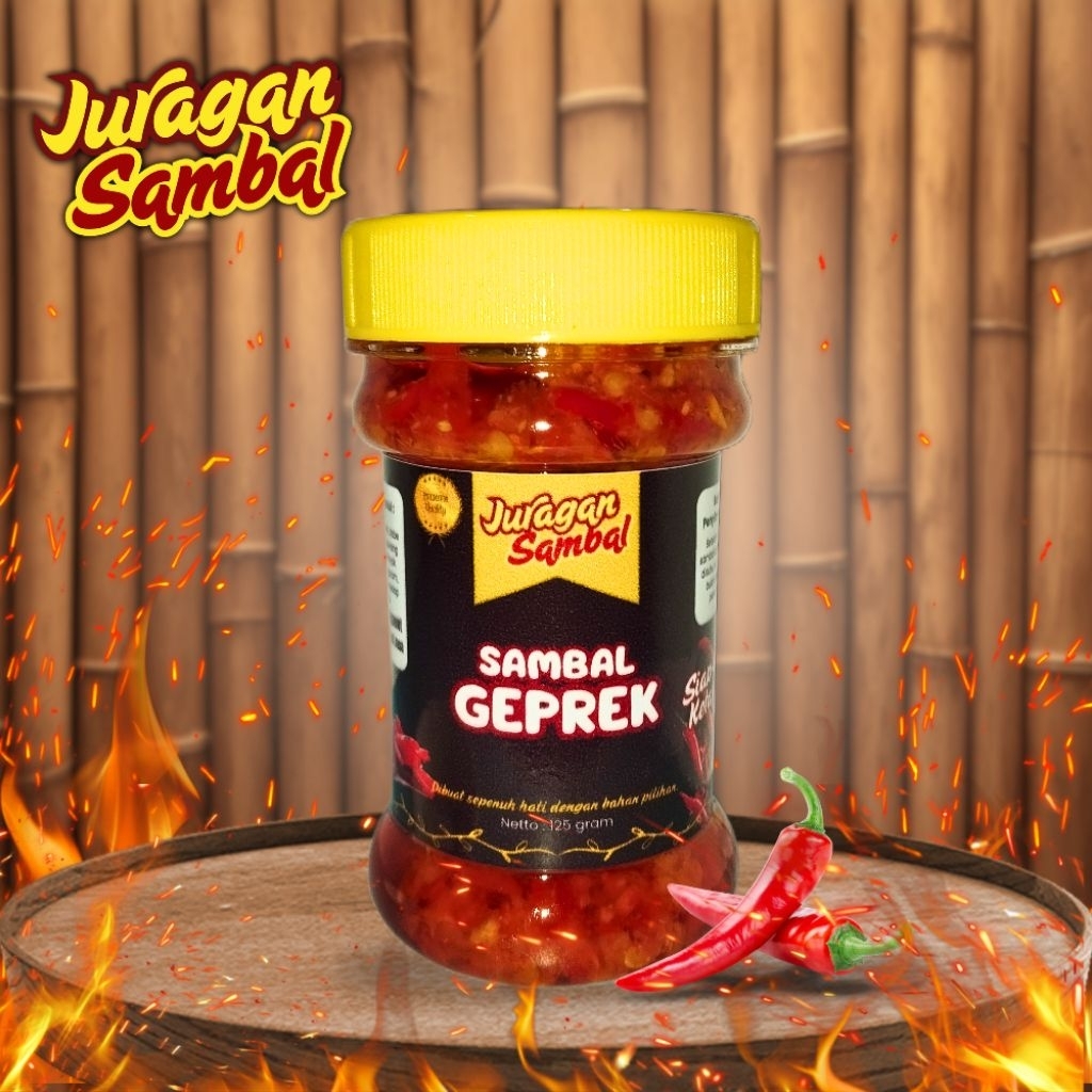 

Sambal Geprek 125gr - Juragan Sambal/PROMO Beli 4 Gratis 1