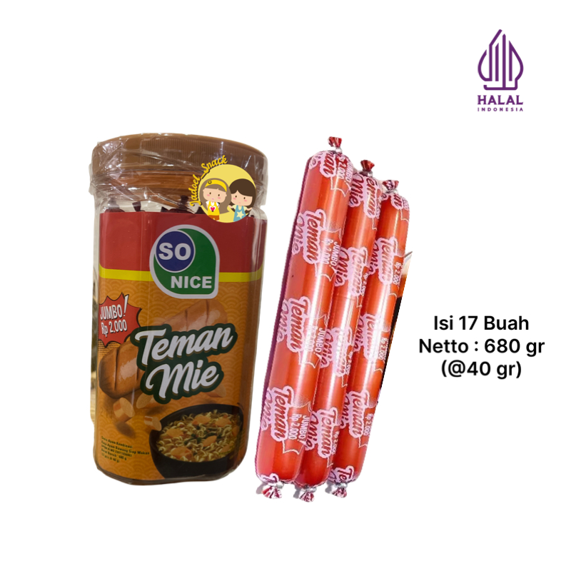 

Sosis Jumbo Teman Mie So nice 17 X 40 gr Rasa Ayam Kombinasi by Jadoel_Snack