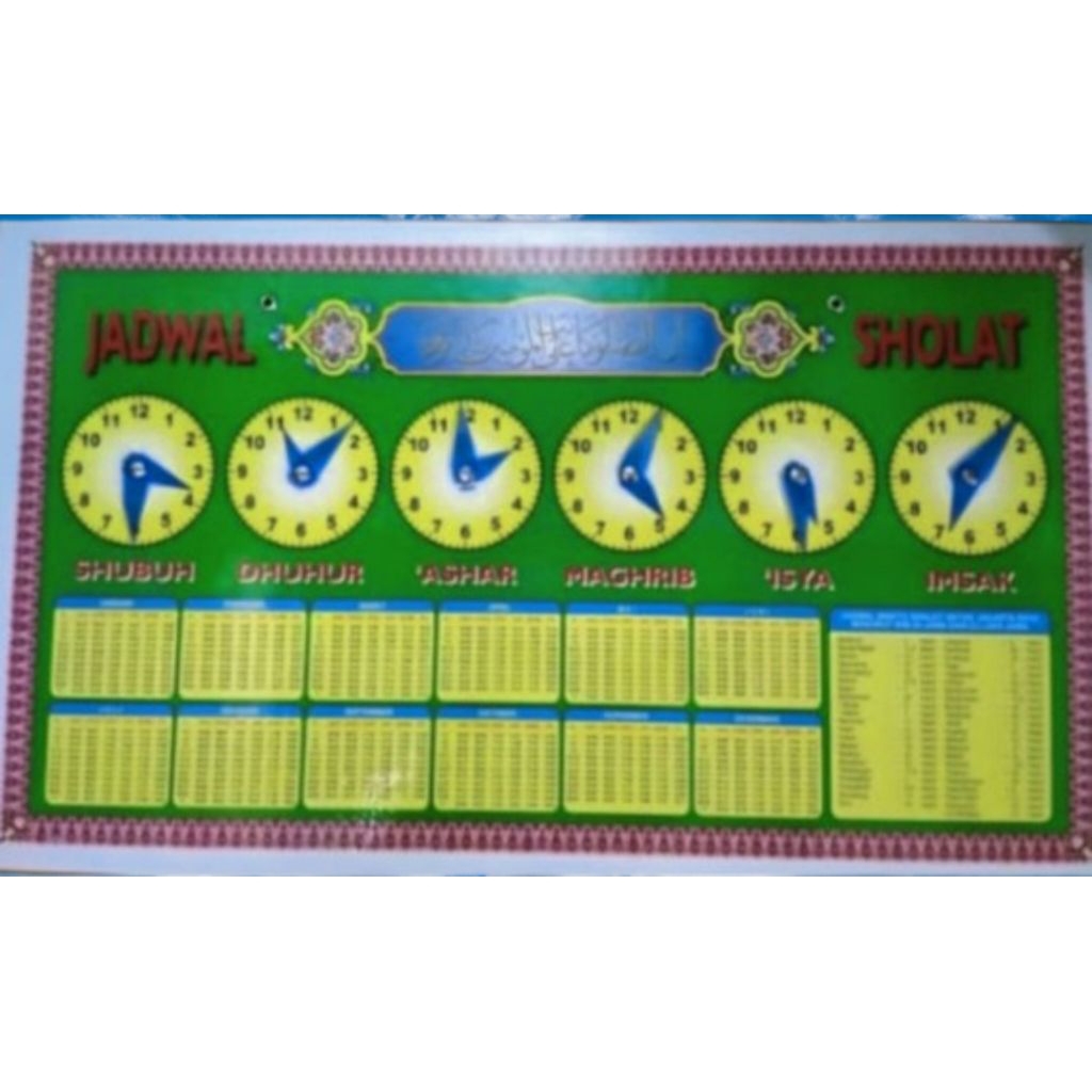 jadwal sholat manual