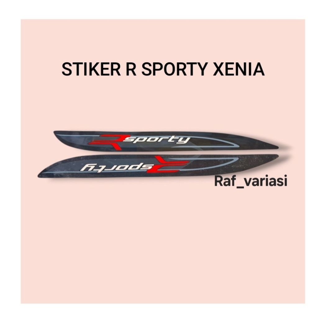 Stiker list body xenia r sporty original / sticker R SPORTY xenia / Stiker xenia r sporty