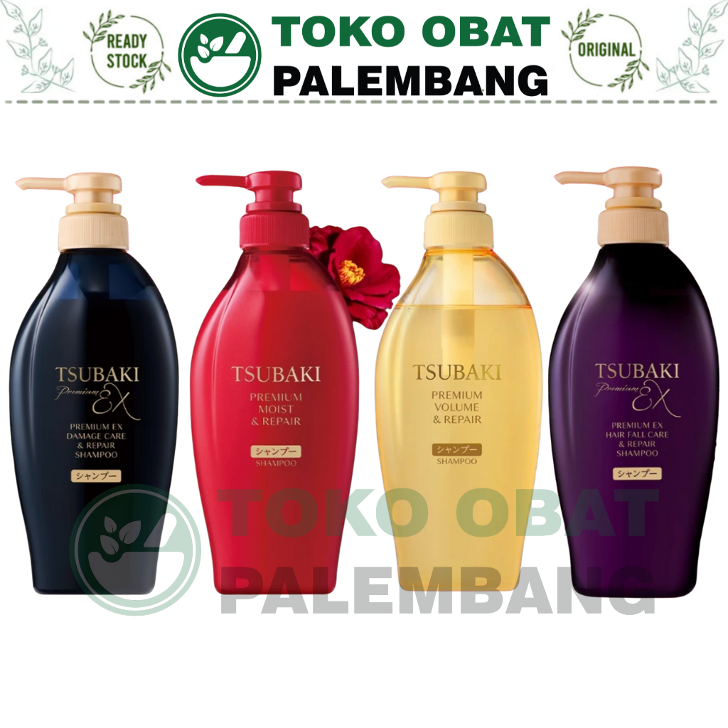 TSUBAKI PREMIUM SHAMPOO 450ML SAMPO RAMBUT EX HAIR FALL CARE REPAIR VOLUME REPAIR CAMELLIA OIL INTEN