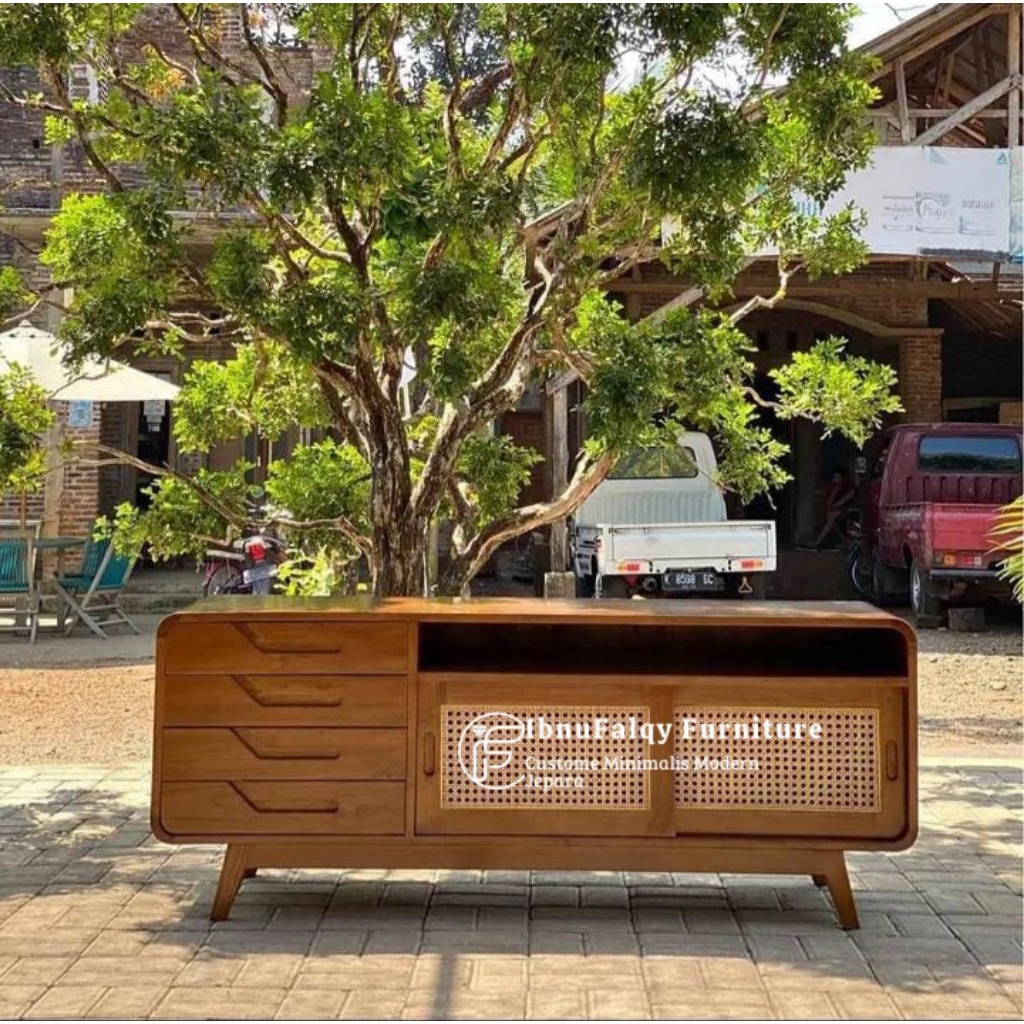 Bufet Tv Retro Jati Jepara, Bufet Tv Minimalis Retro Jepara, Bufet Tv Retro Jati, Bufet Tv Jati Mini