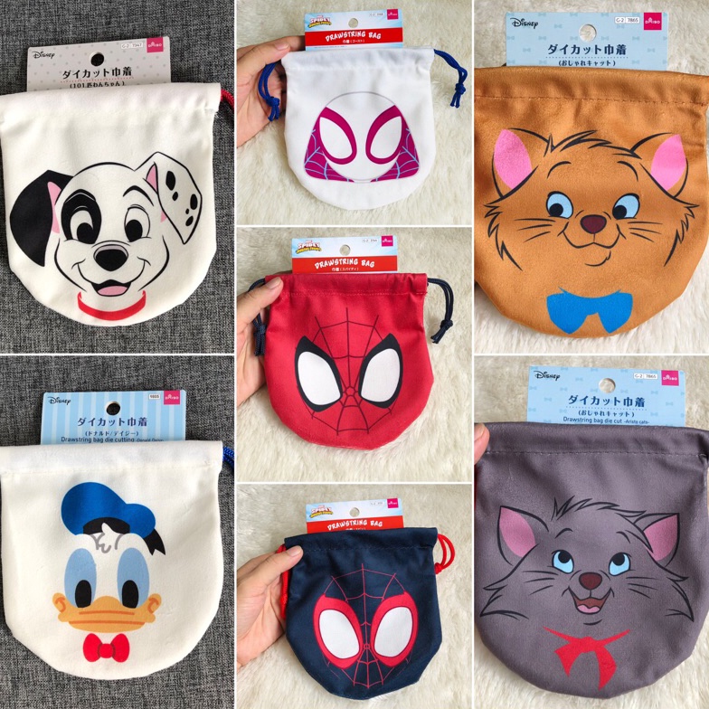 KODE T43L Fluffy Marvel Dalmatians Donald Duck Aristo Cats Disney Edition Die Cut Drawstring Bag Ari