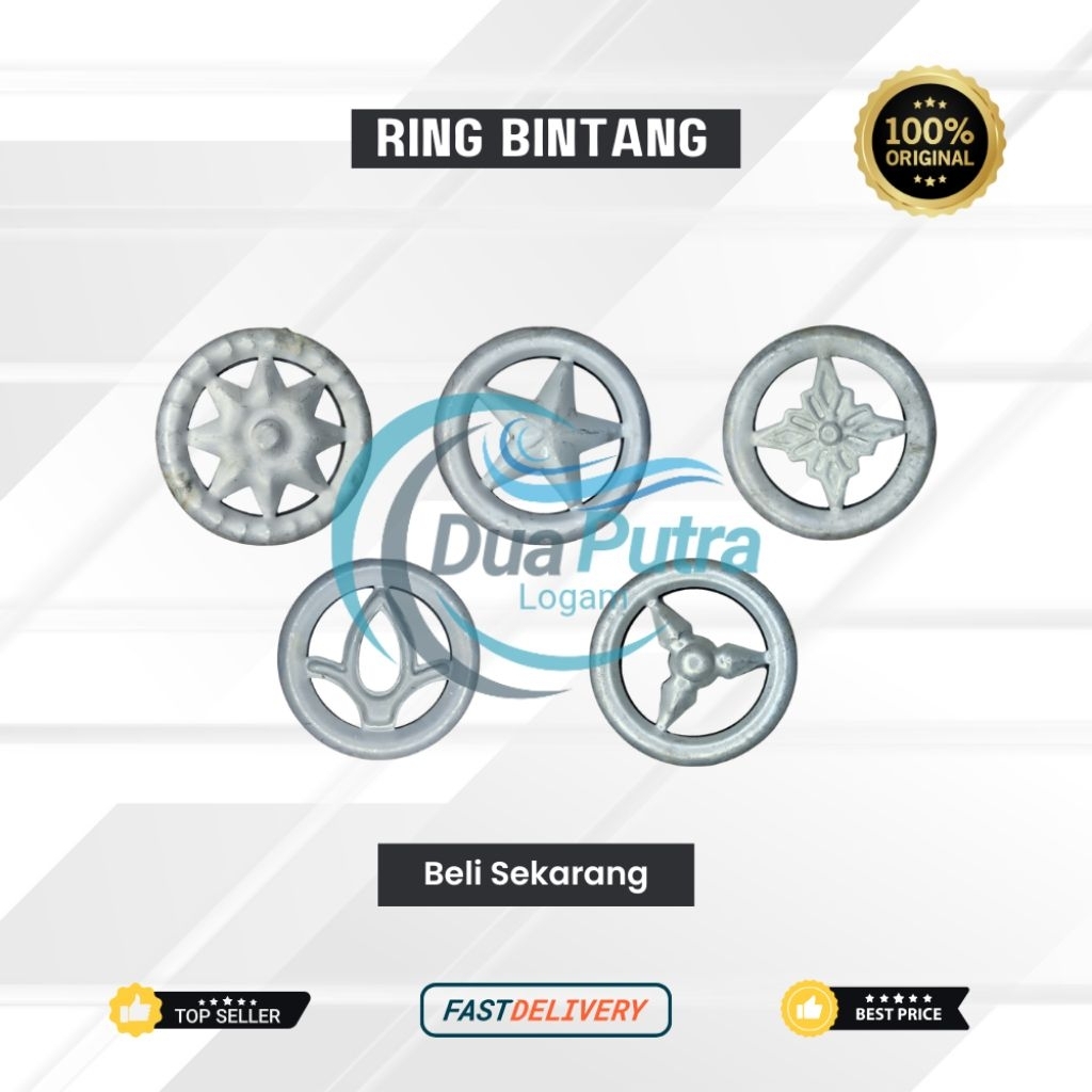 Ring Bintang Ring Bintang Tulip Aksessoris Pagar Tralis Ornamen Pagar