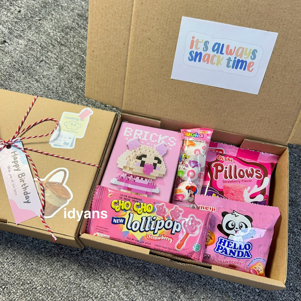 

GIFTBOX SNACK / BINGKISAN SNACK / KADO SNACK / HADIAH ULANG TAHUN / HADIAH LOMBA / HAMPERS BOX SNACK