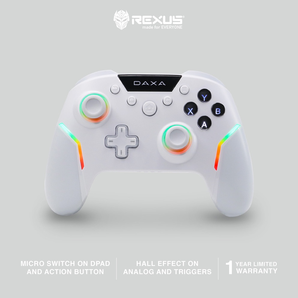 Rexus Daxa Borion AX8 Gamepad Bluetooth Wireless  Gyro Sensor  Mechanical Switches KODE E7R2