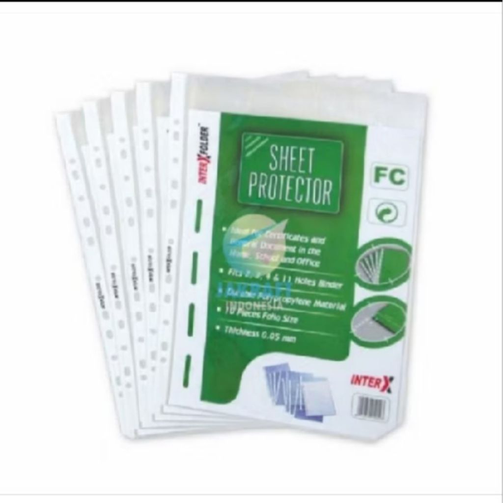 

Plastik PP Pocket / Sheet Protector Folio Interx