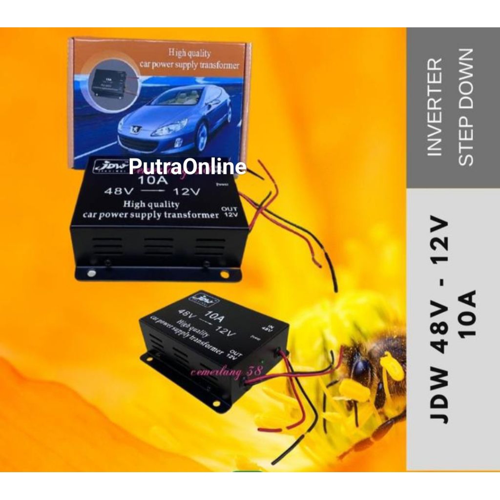 Car Power Supply 10A DC 48V - 12V JDW / car power supply DC 48V - 12V