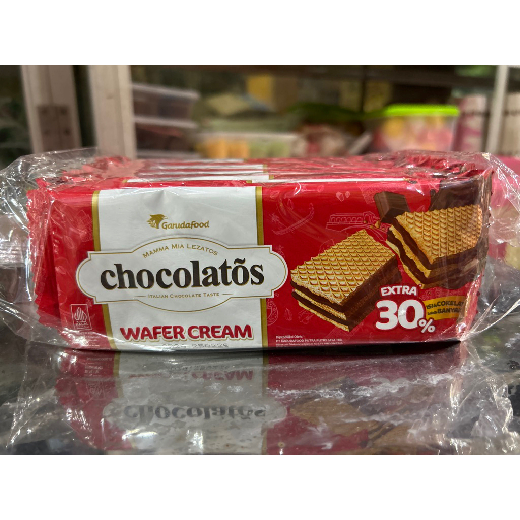 

Chocolatos wafer cream 16,5gram isi 10pcs