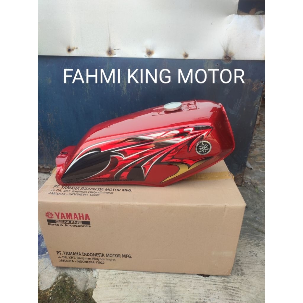 TANGKI TENGKI RX KING MERAH MARUN ORIGINAL YGP GRES BARU STRIPING MERAH 2006 GRAGON