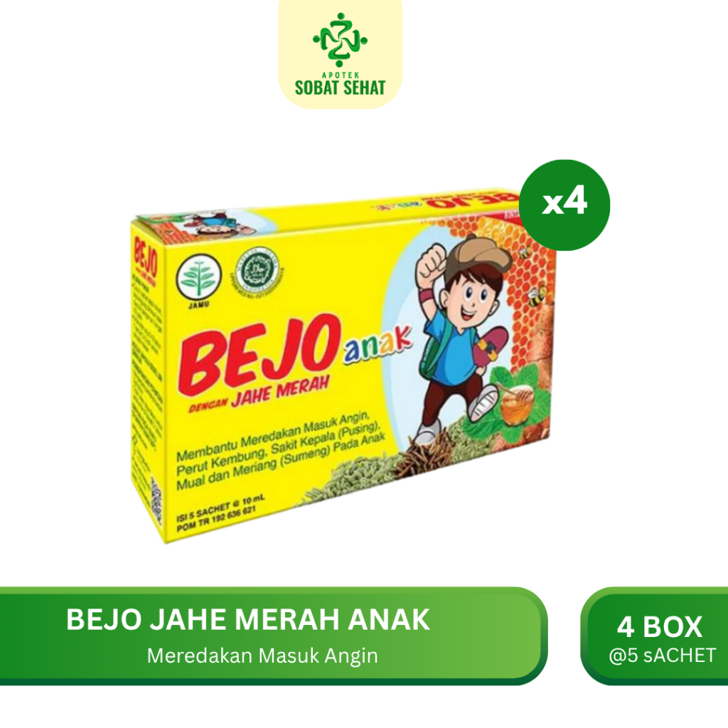 

[LEBIH HEMAT] Bejo Anak Jahe Merah Sachet 4 Pack (20 Sachet)