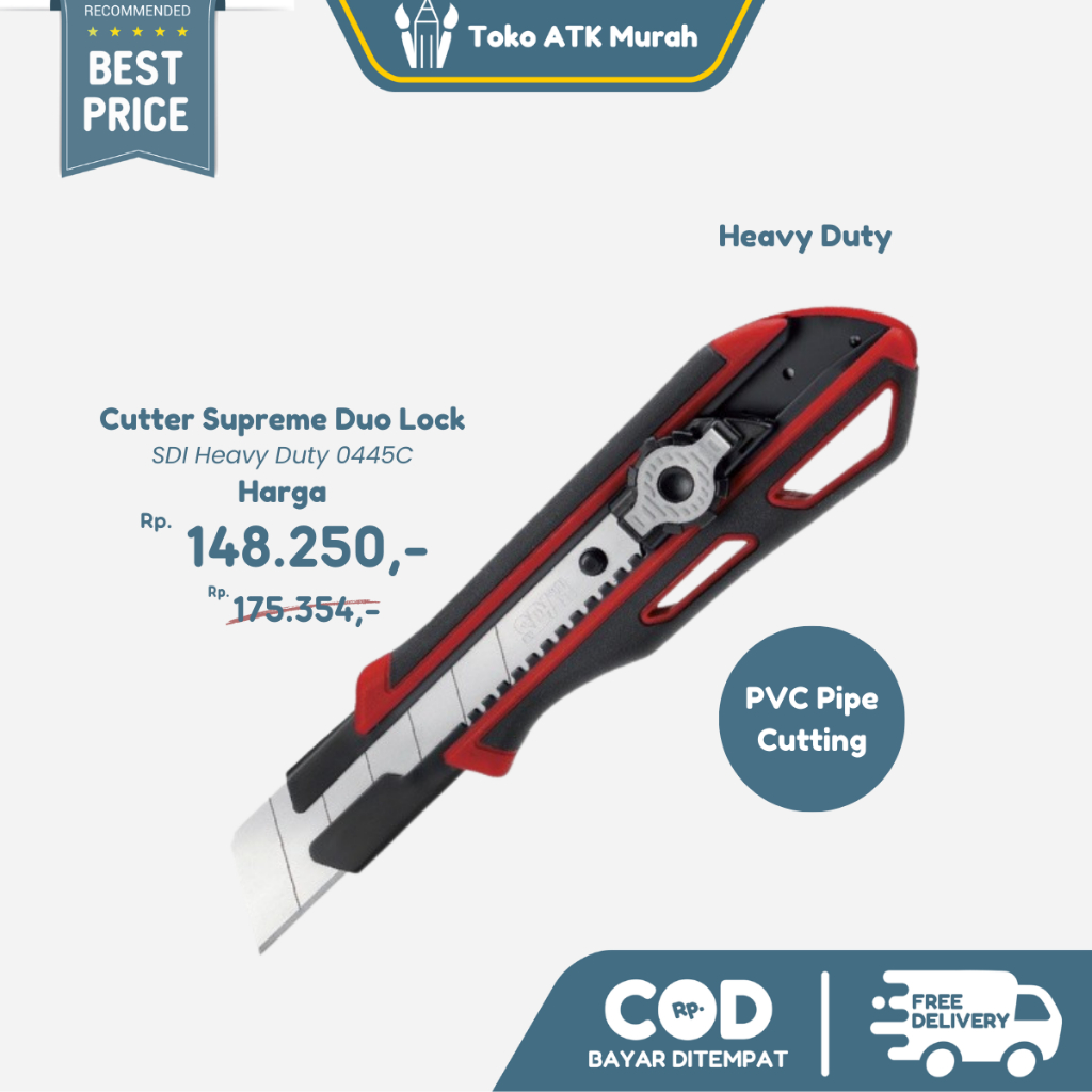 

Cutter SDI 0445C Heavy Duty Supreme Dual Lock 25mm