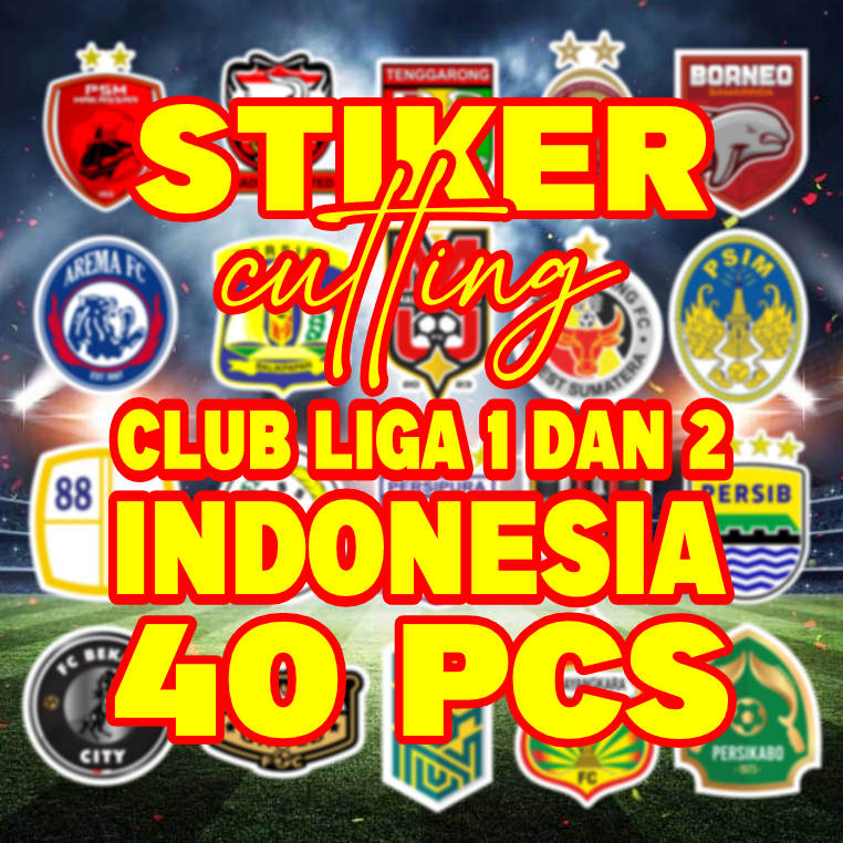 

STIKER STICKER PACK ISI 40 PCS CLUB KLUB SEPAK BOLA LIGA INDONESIA