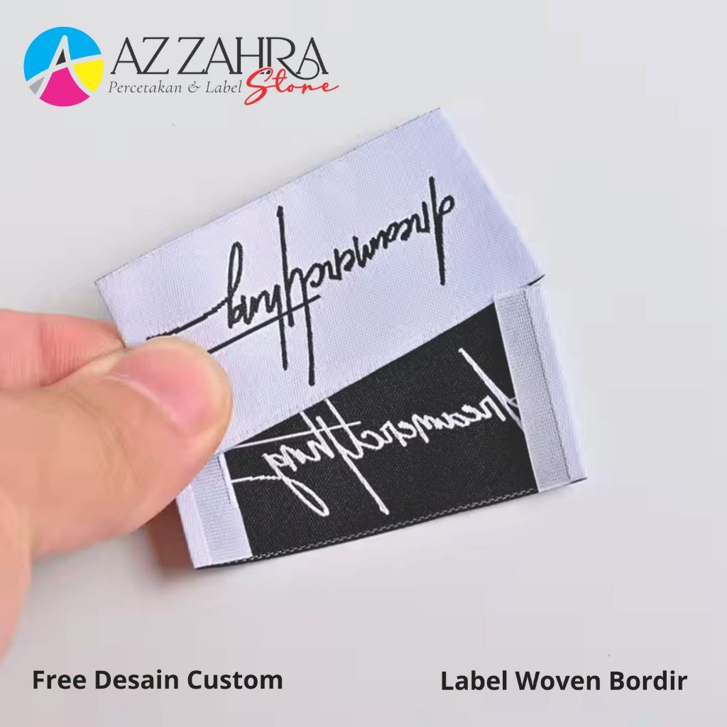 

Label woven / Label nama / label woven bordir / custom bordir woven UKURAN 1x4cm