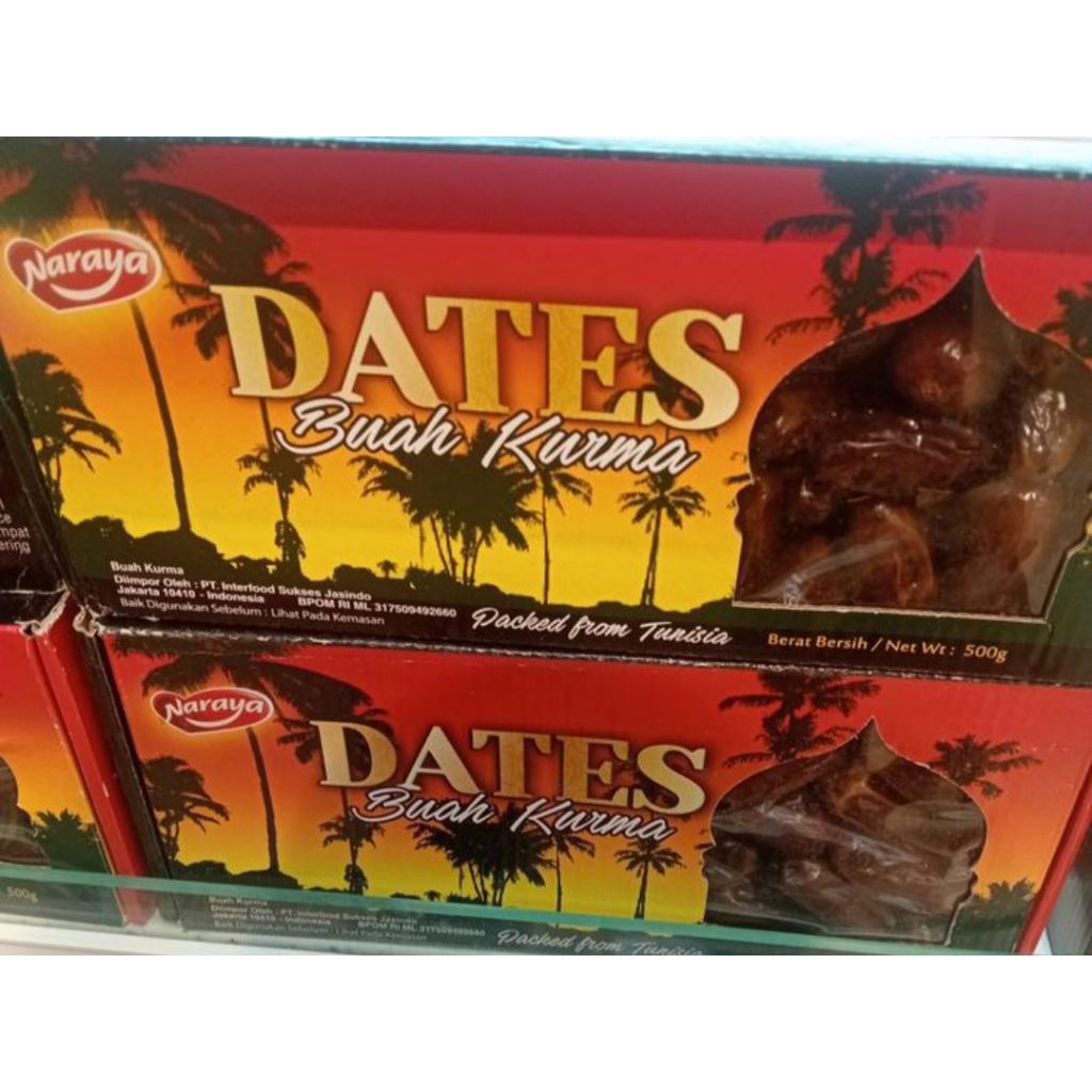

Naraya Buah Kurma Tunisia Dates 500g