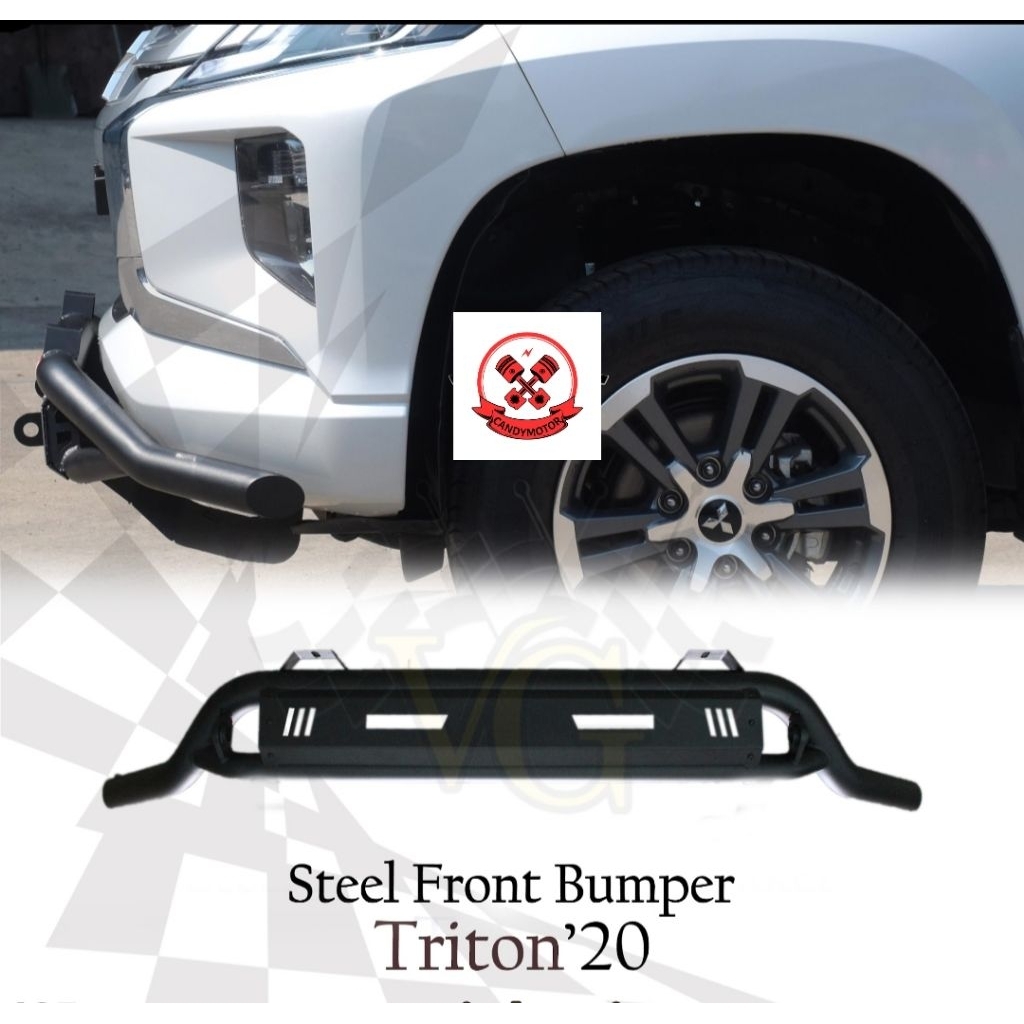 Tanduk Depan Triton 2019 - 2023 Cobra Baja Steel Front Bumper Triton 2019 2020 2021 2022 2023