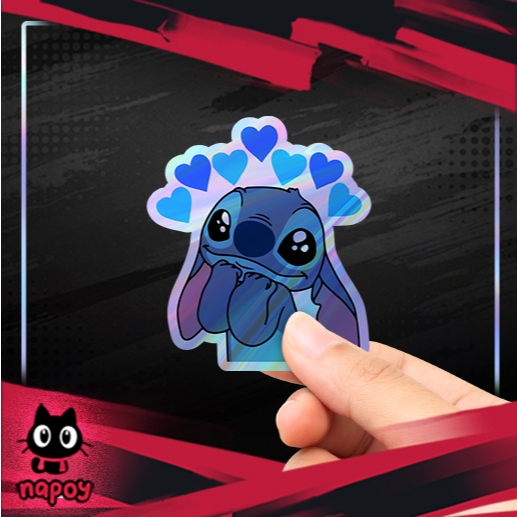 

Stiker Hologram Film Lilo & Stitch Cute Stitch 6