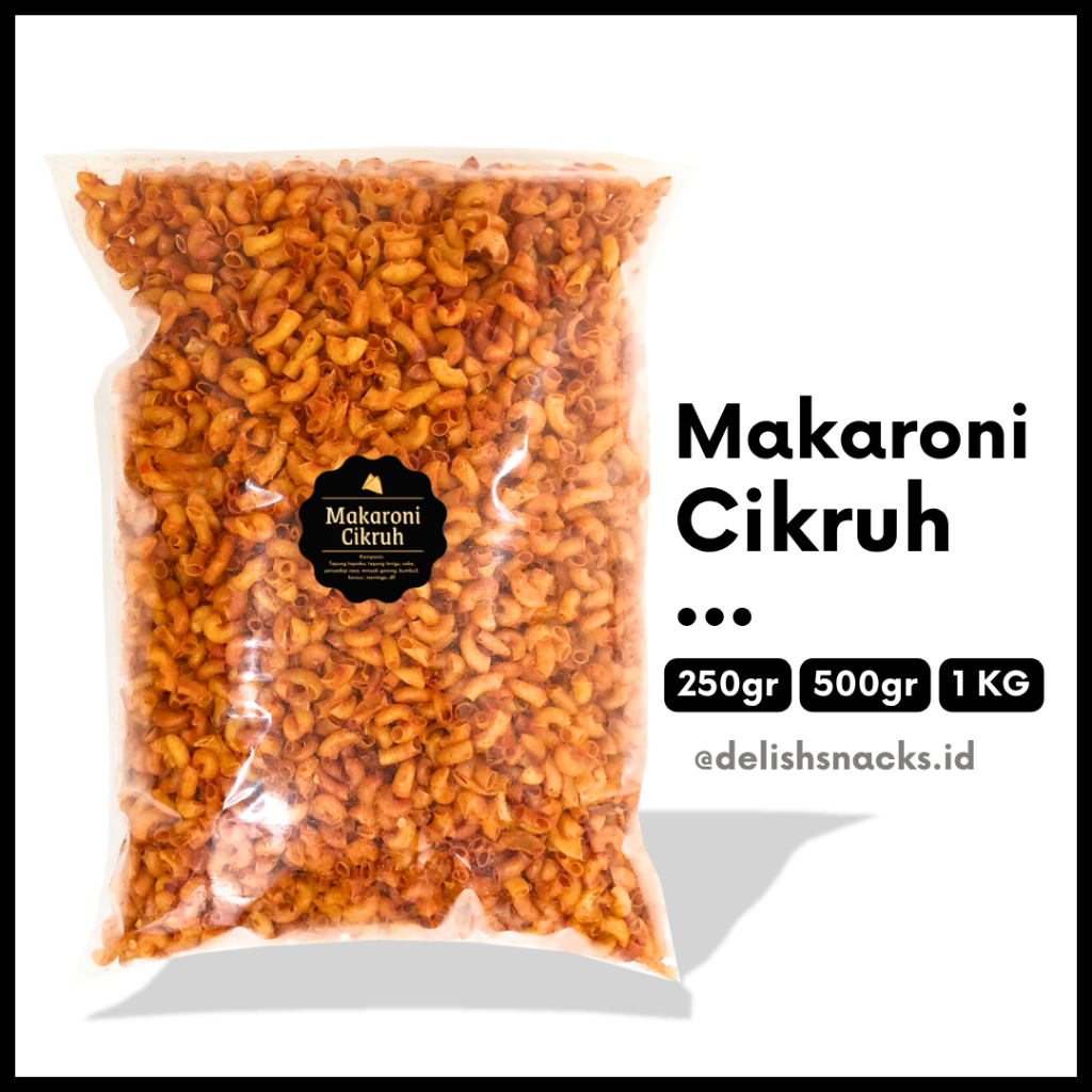 

[DELISH SNACKS] Makaroni Cikruh Pedas (Grosir) 250gr 500gr 1 KG / Snack Cemilan Camilan Kiloan