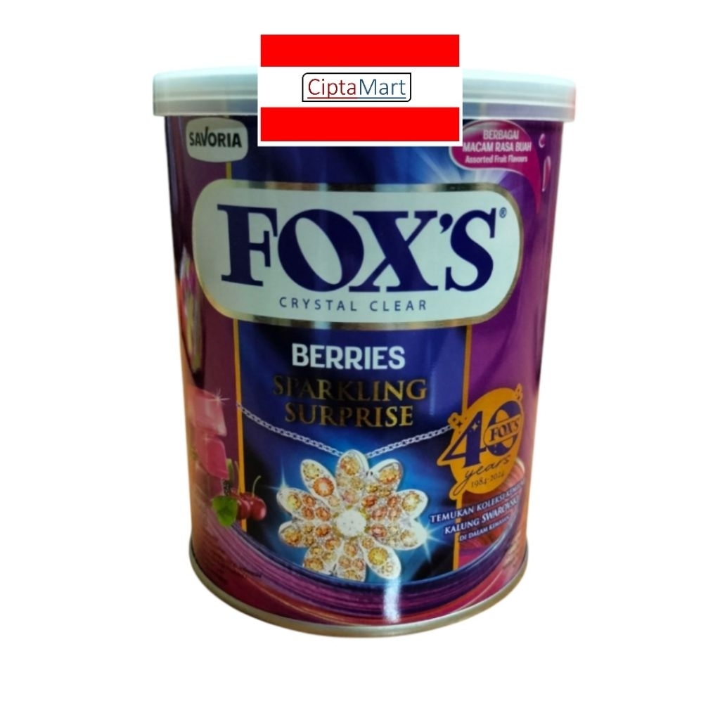 

Permen foxs kaleng berries crystal clear 170gr