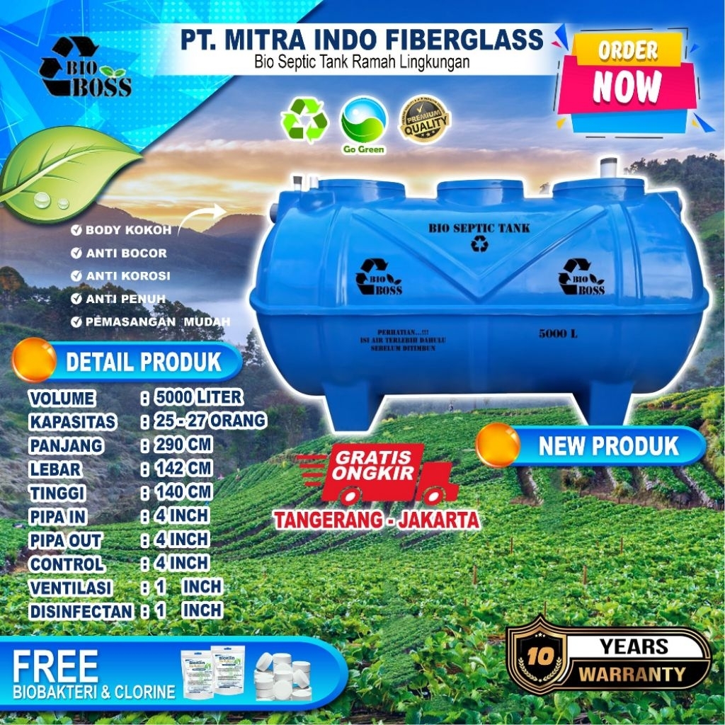 septic tank 5000 liter bio boss
