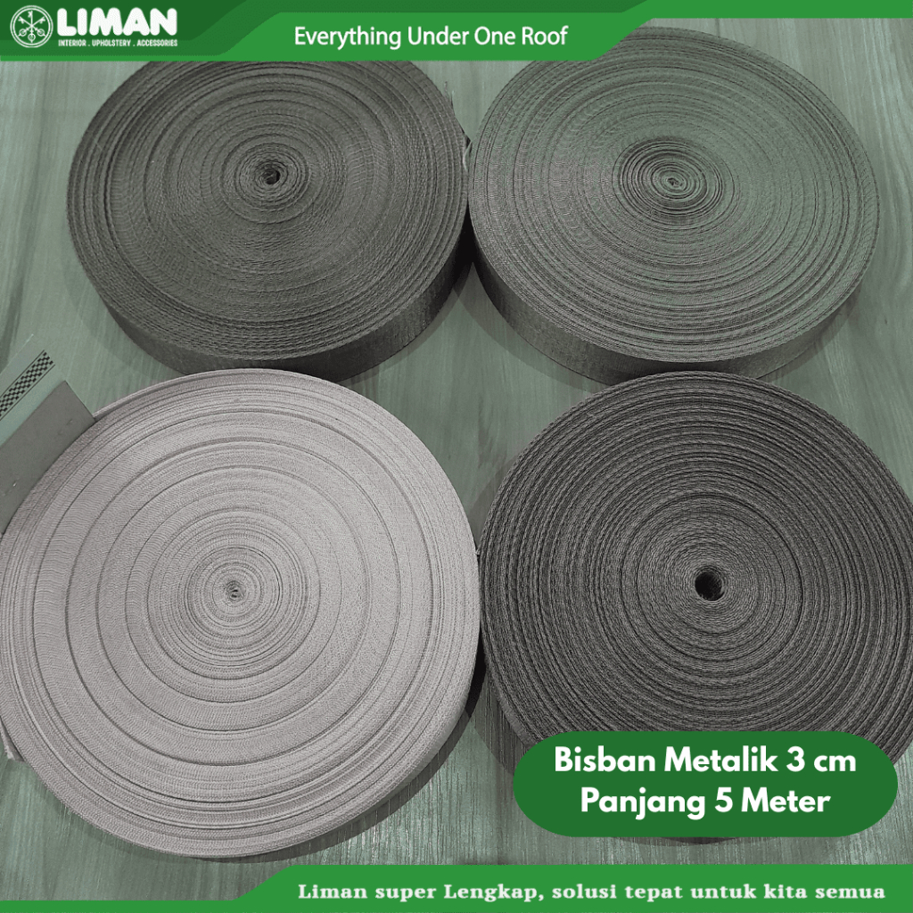 Bisban Metalik 3cm (Panjang 5 Meter)