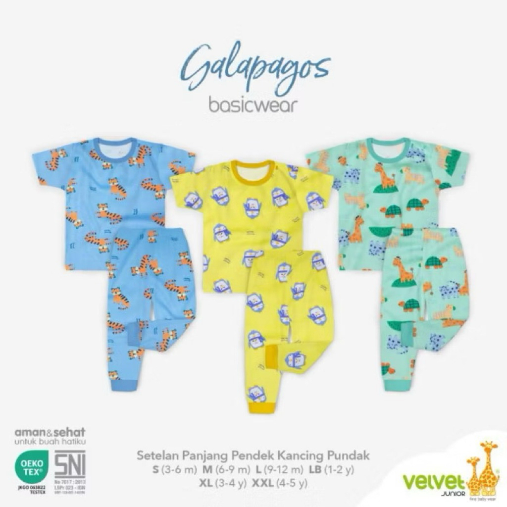 3setel Velvet Junior setelan mix pendek panjang 3setel
