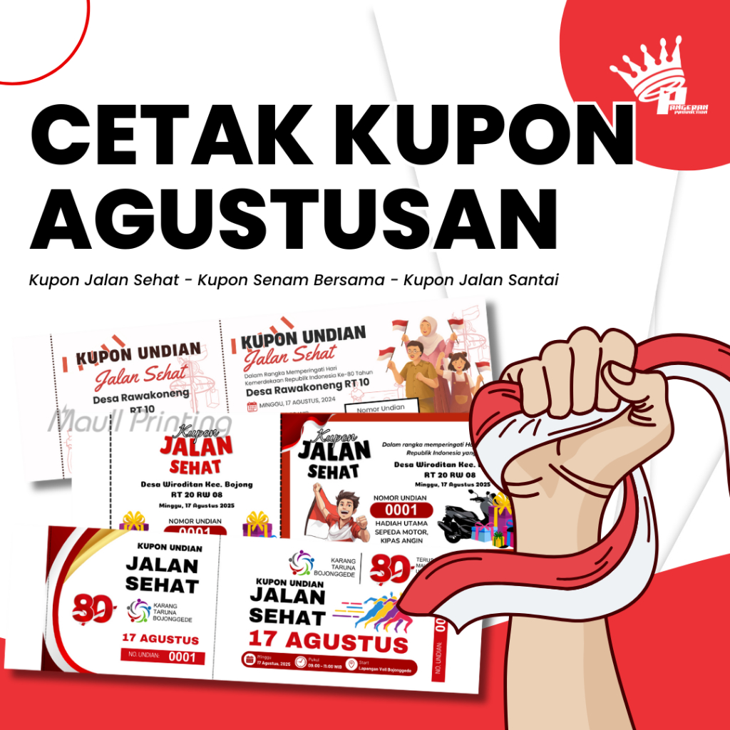 KUPON AGUSTUSAN / KUPON UNDIAN JALAN SEHAT HUT RI