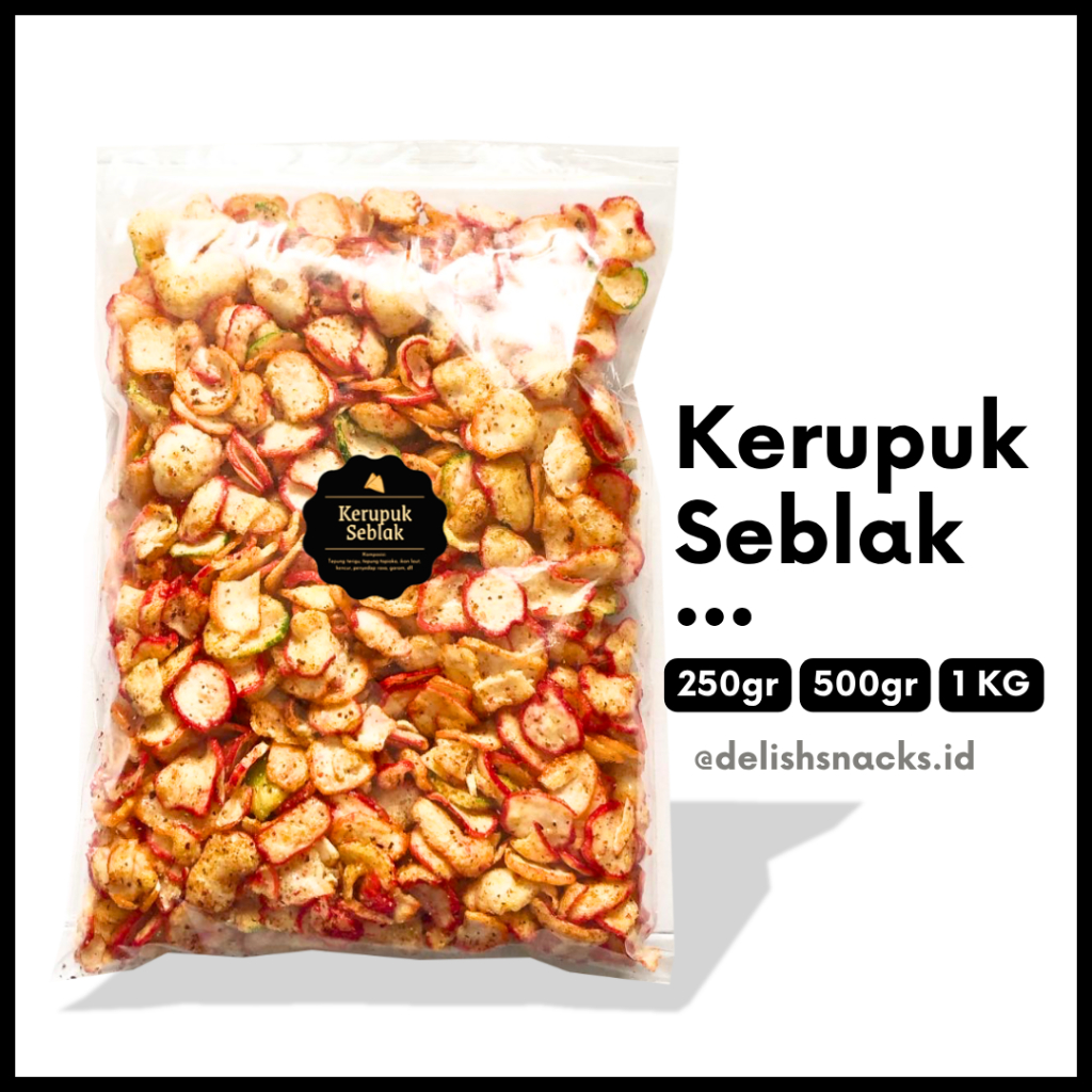 

[DELISH SNACKS] Kerupuk Seblak Kencur (Grosir) 250gr 500gr 1 KG / Snack Cemilan Camilan Kiloan