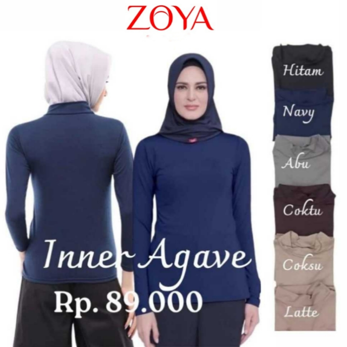 Zoya Inner Agave Dalaman Baju Manset Muslim Wanita Dewasa Polos