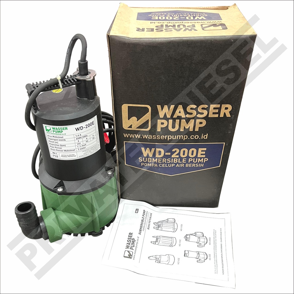 Pompa Celub WASSER WD200E / Pompa Air Celup WD 200E WASSER / Pompa Submersible Wasser WD 200 E / WD2