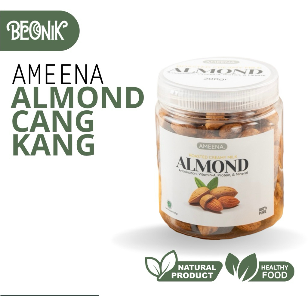 

[ TOPLES ] Almond Cangkang Roasted 200GR | Ameena Premium Quality