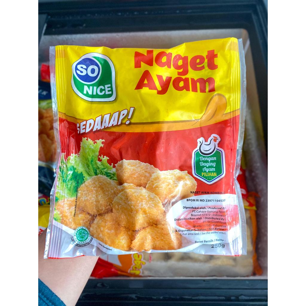 

SONICE NUGGET AYAM / NAGET AYAM SO NICE 250g 250 gram SEDAAP - AYU PUTRI FROZEN FOOD Odeng