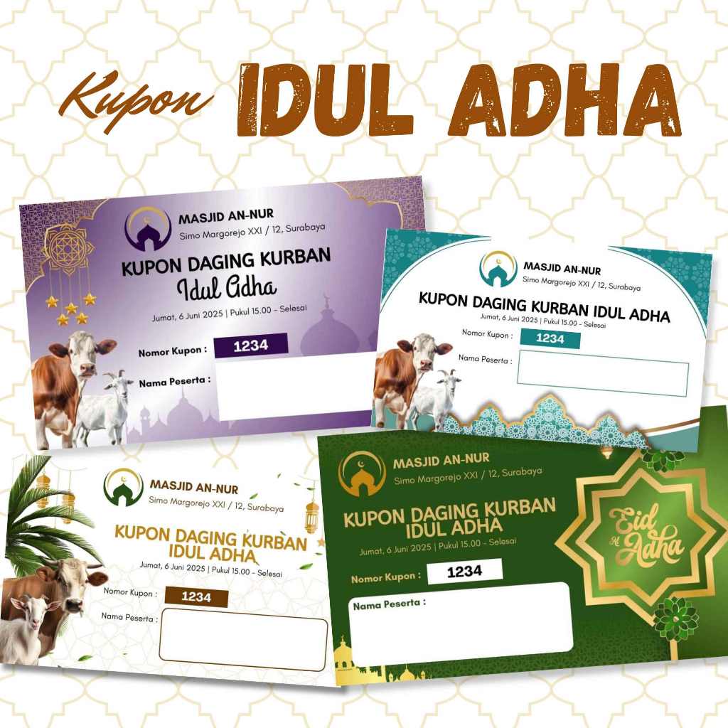 Kupon Qurban | Kupon Idul Adha | Kupon Kurban